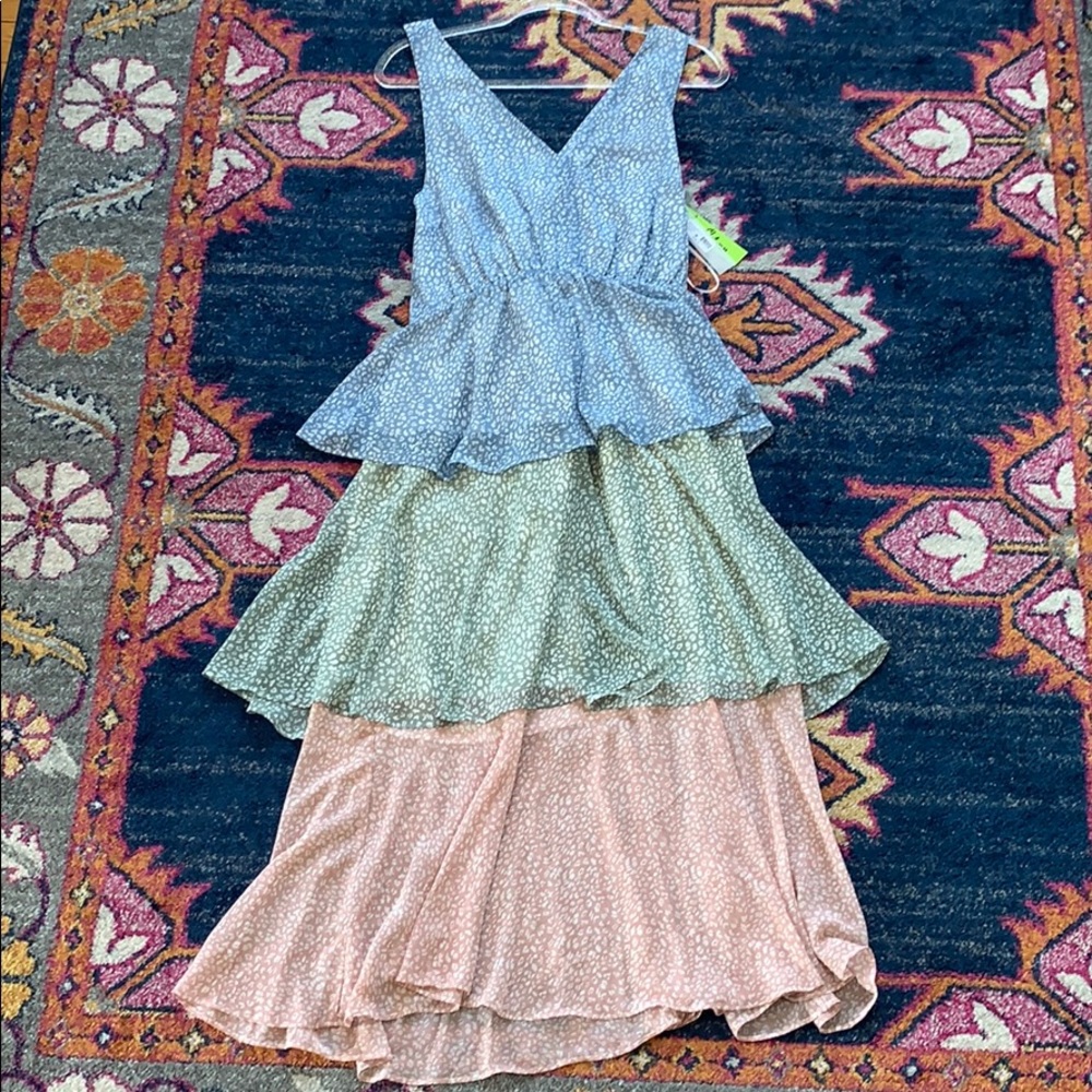 {Sam Edelman} Pastel Tiered Midi Dress